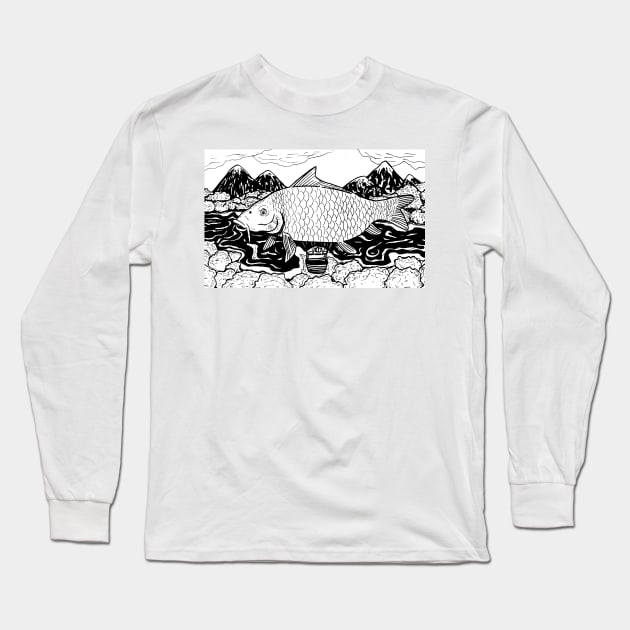 Carp Blimp Long Sleeve T-Shirt by Chazaaroncamp